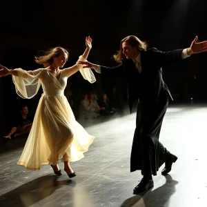 Dancers performing a scene from Macbeth at Ballet Memphis.