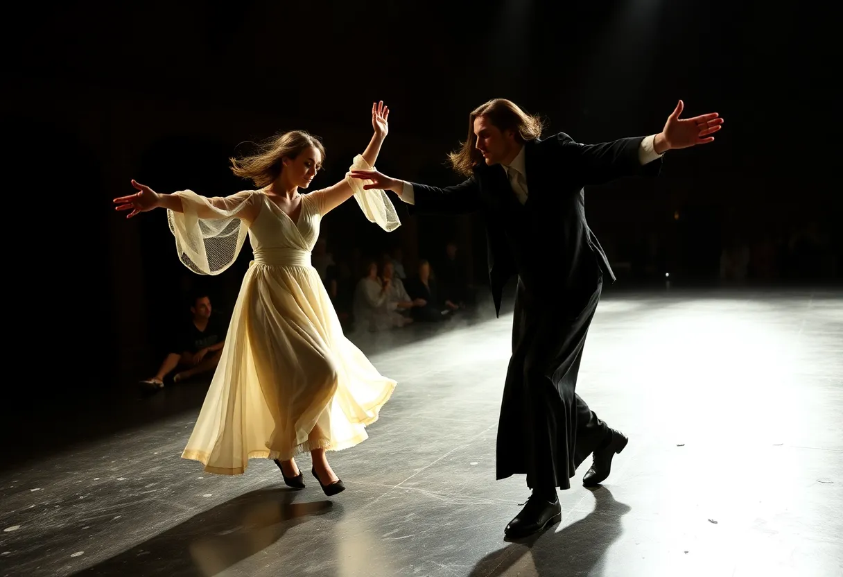 Dancers performing a scene from Macbeth at Ballet Memphis.