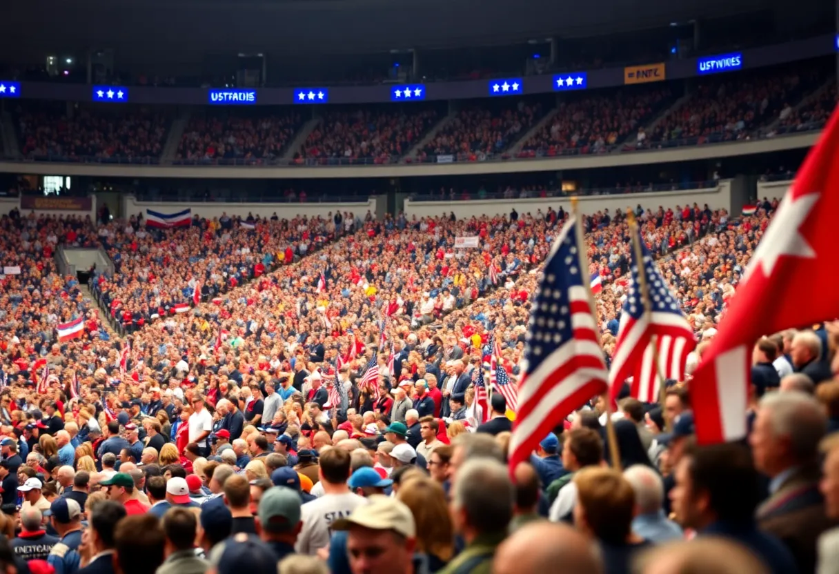 Crowd at Charlie Kirk memorial event in Arizona