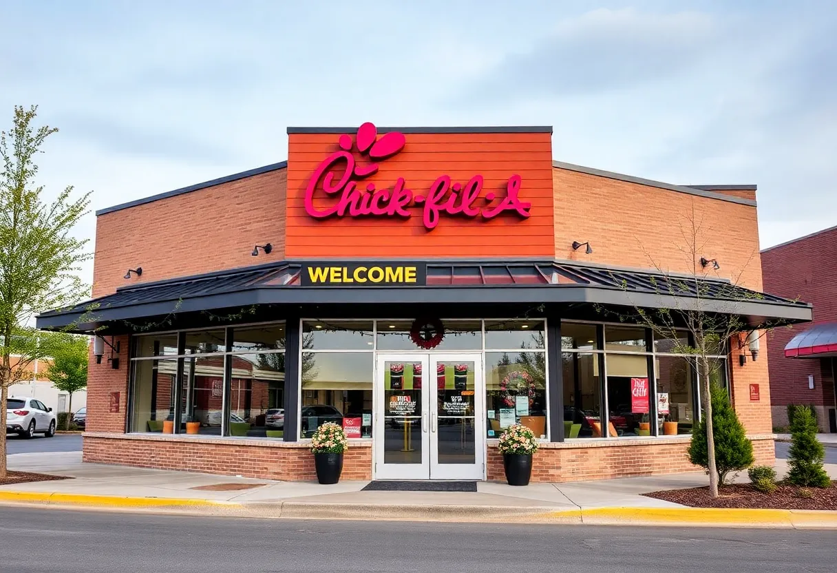 Exterior view of Chick-fil-A on Union Avenue in Memphis after renovations