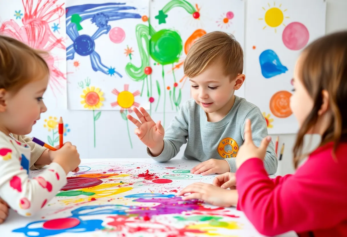 Artwork by neurodivergent children expressing creativity