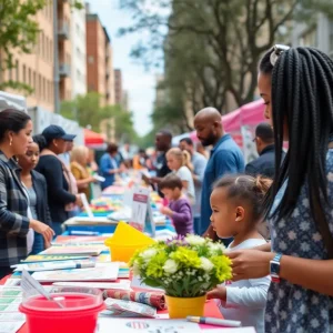Community members engaged in activities at the B.O.O.T.S. event in Memphis.