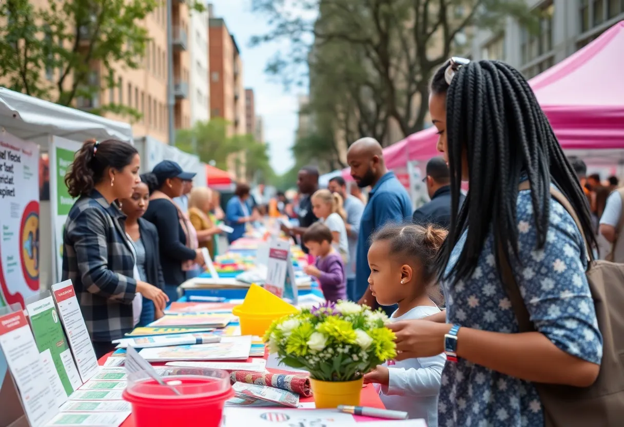Community members engaged in activities at the B.O.O.T.S. event in Memphis.