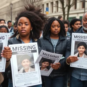 Community members gathered for a vigil for a missing teenager in Memphis.