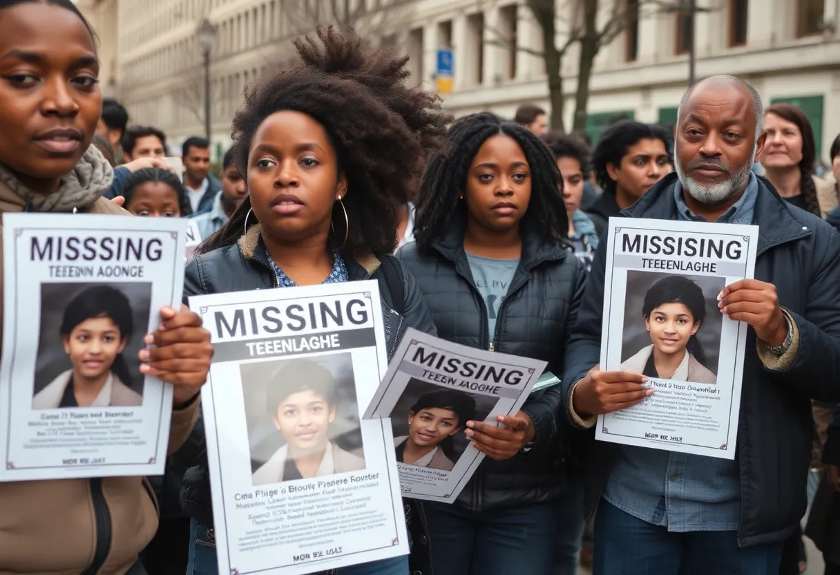 Community members gathered for a vigil for a missing teenager in Memphis.