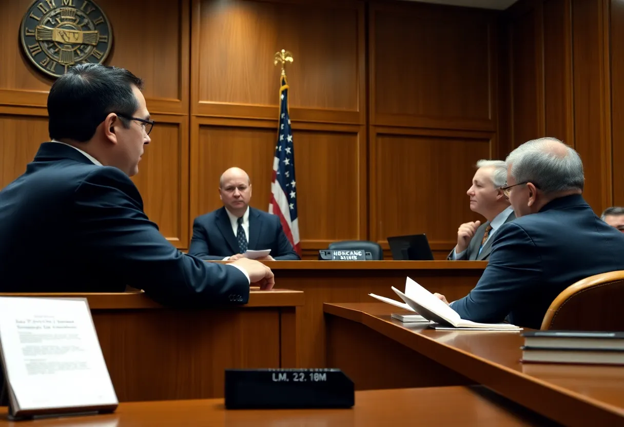 Courtroom scene from Tyre Nichols case