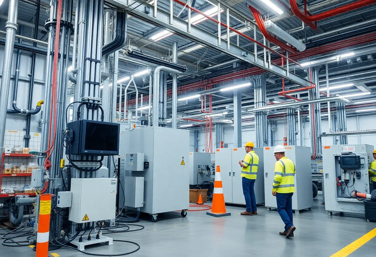 Electrical maintenance equipment at the xAI facility.
