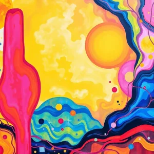 Album cover for Frank McLallen's 'Extra Eyes' depicting a psychedelic and laid-back style.