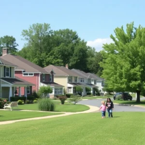 Peaceful residential area in Germantown with homes and families.