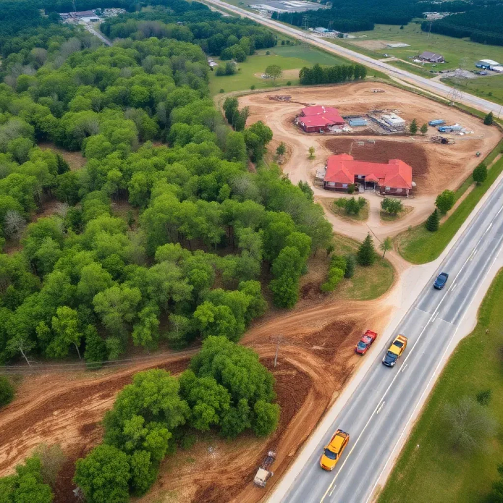 Tree clearing operations in Germantown for development