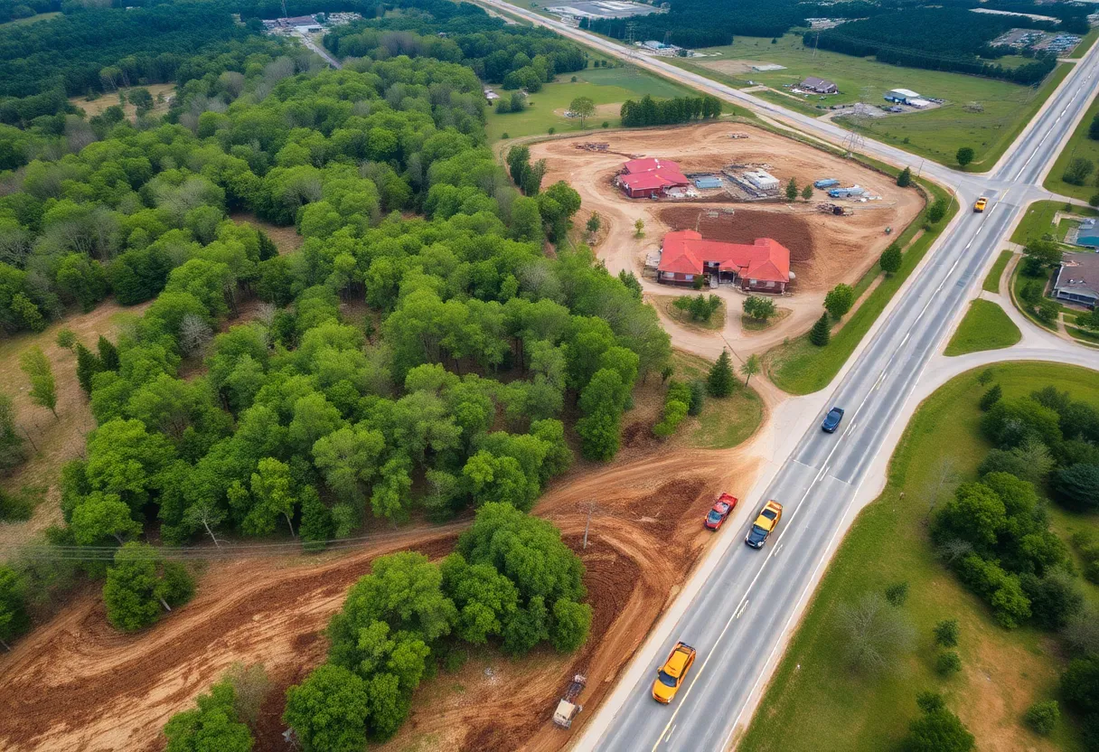Tree clearing operations in Germantown for development