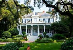 Exterior view of Graceland mansion