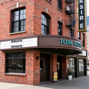 Historic event venue in downtown Memphis with brick architecture.