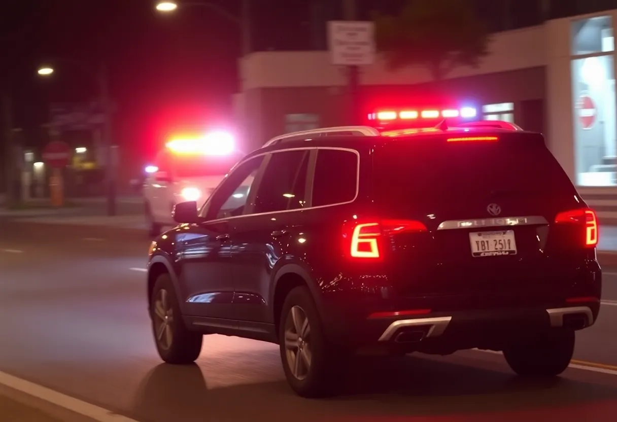 Police at the scene of a hit-and-run incident in Memphis