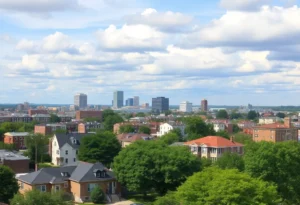 View of affordable residential neighborhoods in Memphis, Tennessee