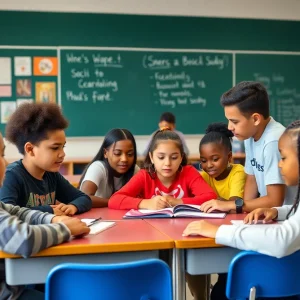 Students in a Memphis classroom actively participating in learning activities.
