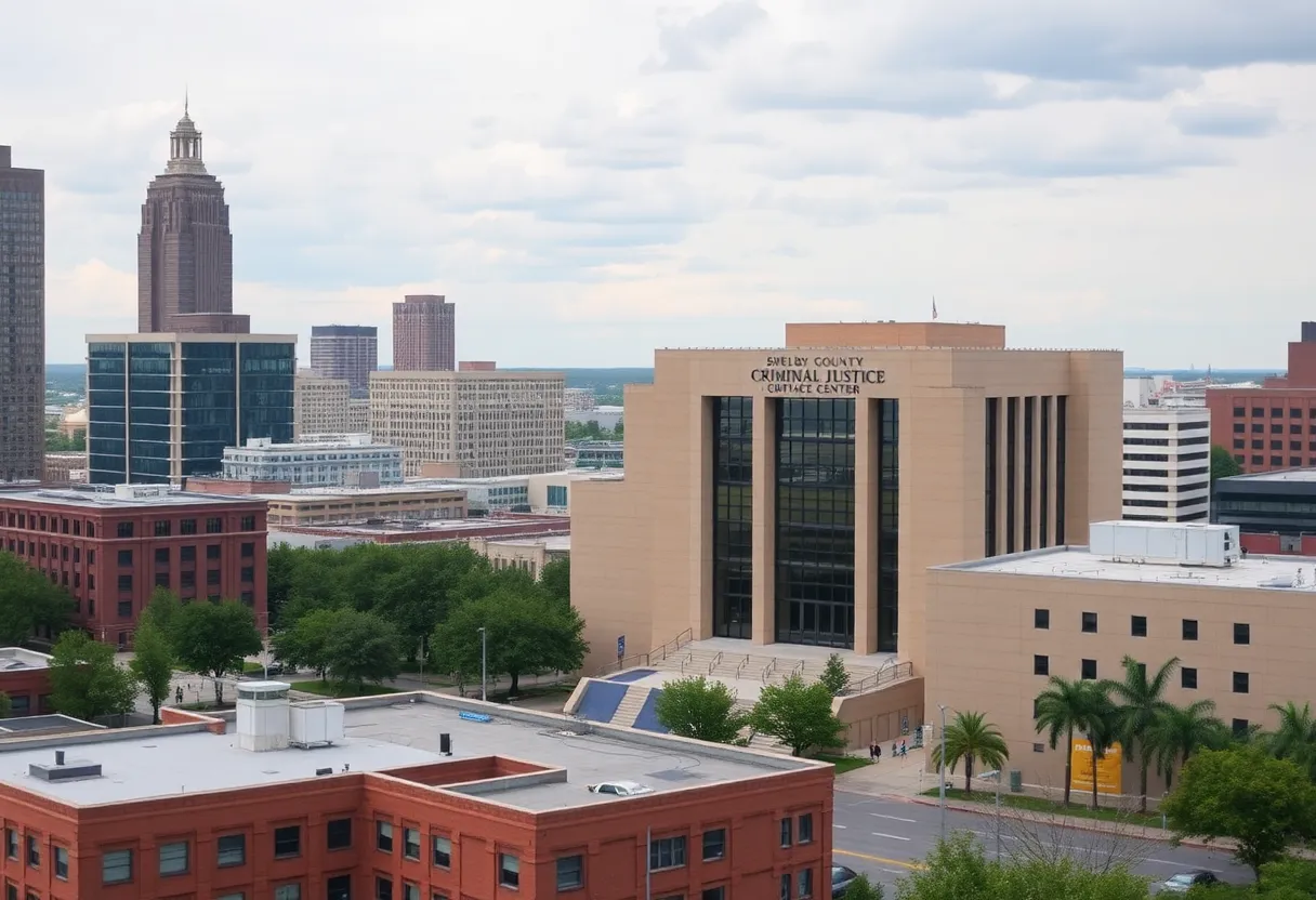 A view of the Shelby County Criminal Justice Center in Memphis.