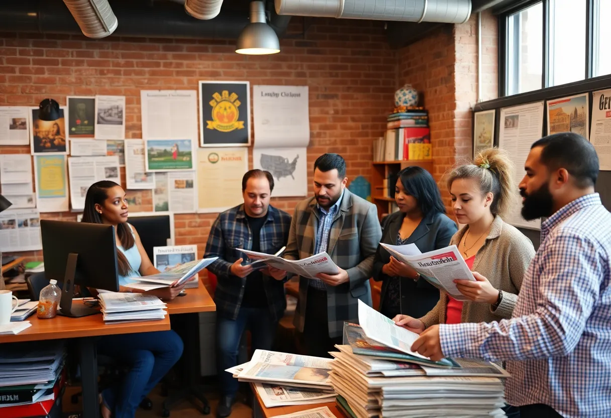 Staff at The Memphis Flyer working on local news articles