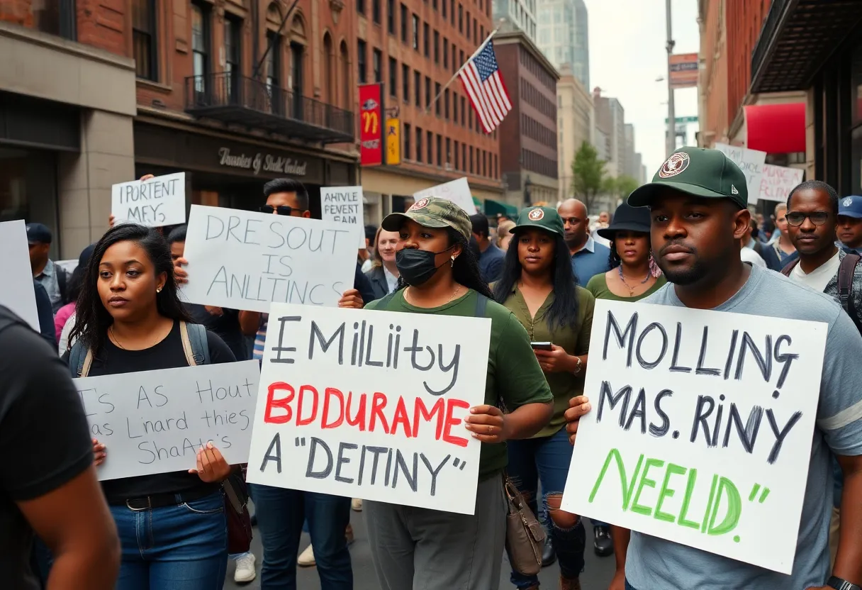 Community members discussing the National Guard deployment in Memphis