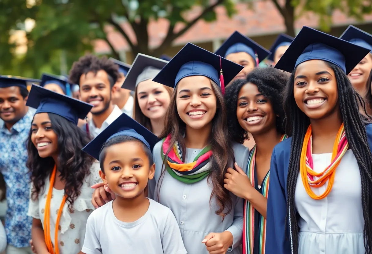 Families celebrating the graduation of the Nurturing Parent Program in Memphis