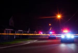 Police investigating a shooting scene in Memphis