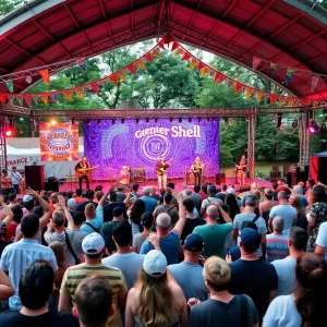 Crowd enjoying performances at the Memphis Power Pop Festival