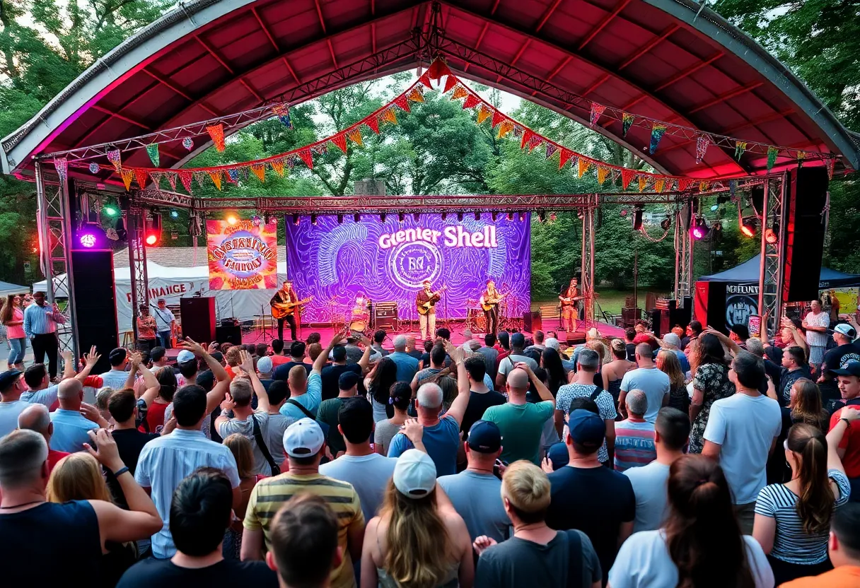 Crowd enjoying performances at the Memphis Power Pop Festival
