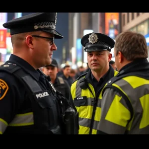 Illustration of a task force meeting to discuss crime reduction strategies in Memphis.