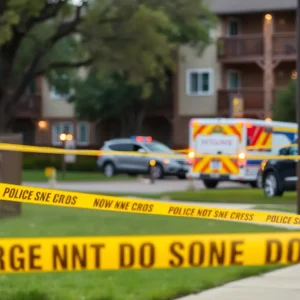 Scene of a shooting incident at an apartment complex in Memphis with police presence.
