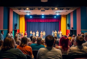 Actors performing on stage in a local Memphis theater.
