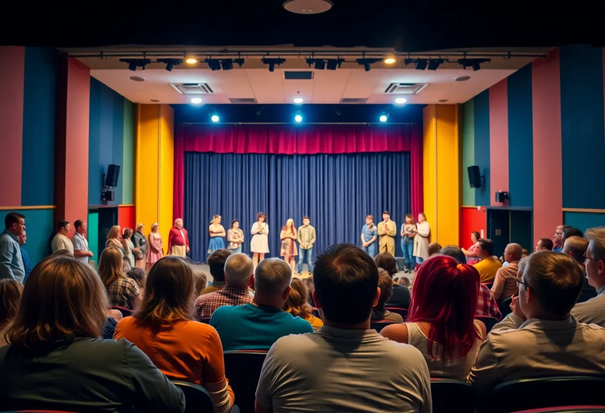 Actors performing on stage in a local Memphis theater.