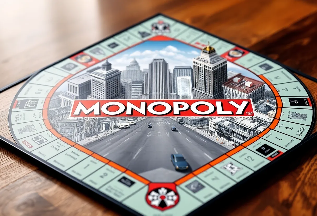 Monopoly Memphis Edition game board showcasing local landmarks