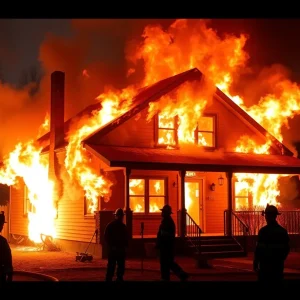 Firefighters battling an arson fire in Northeast Memphis