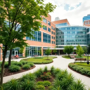 Rendering of the proposed Regional One Health hospital campus near Downtown Memphis