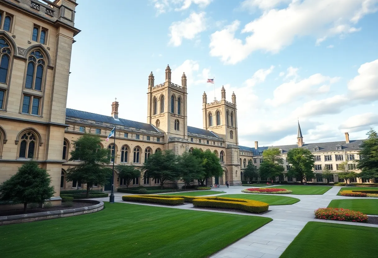 Collegiate Gothic architecture of Rhodes College in Memphis