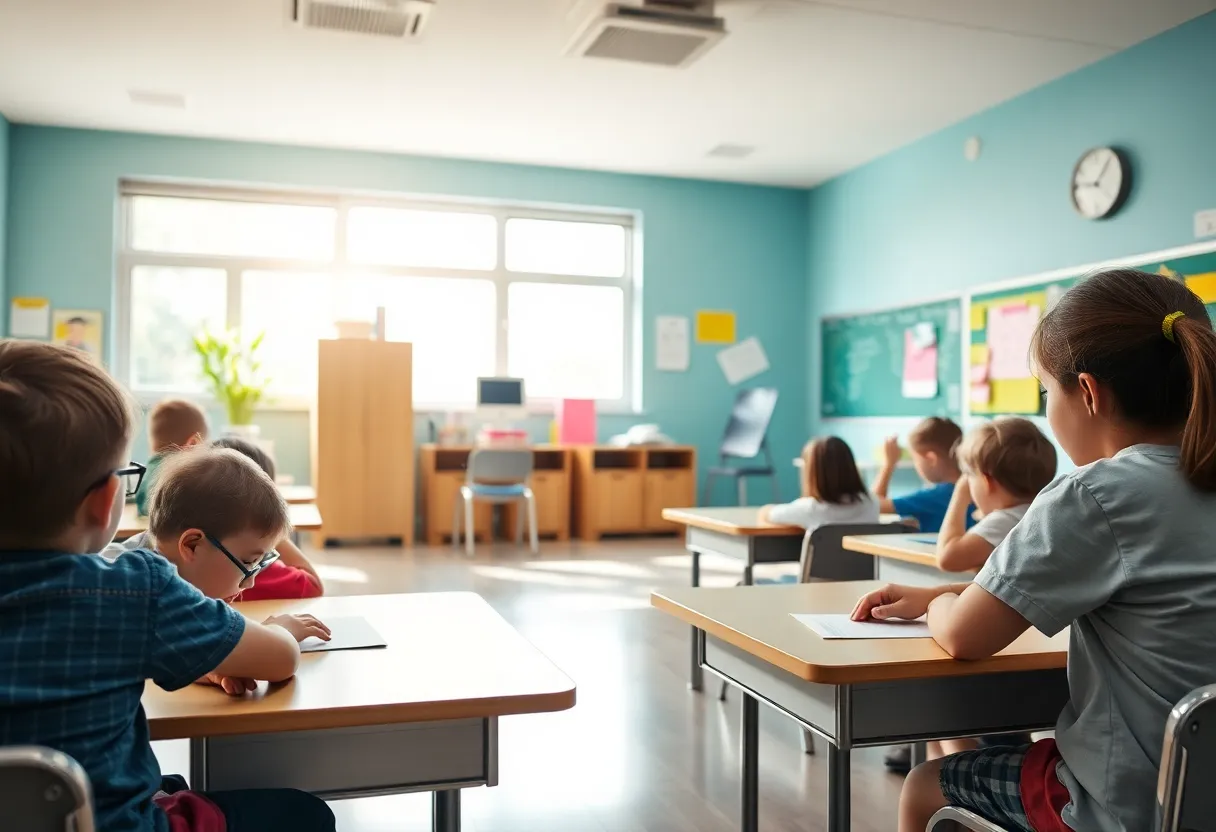 A classroom focused on safety measures for children.