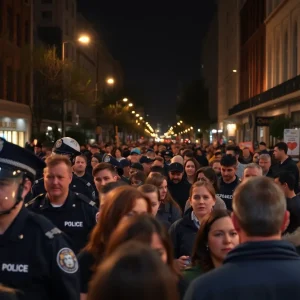 Police responding to a shooting incident during a community celebration in Memphis.
