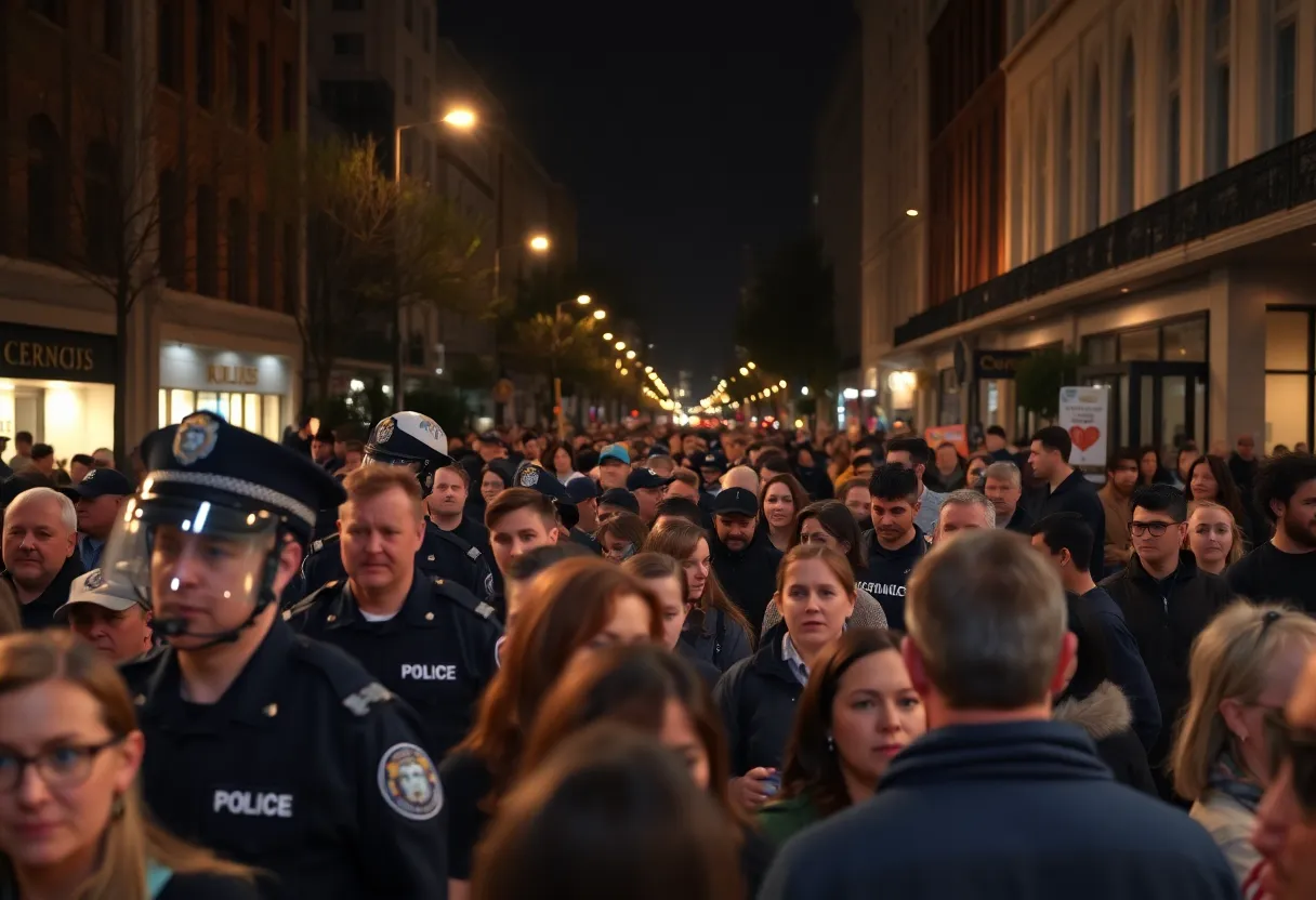 Police responding to a shooting incident during a community celebration in Memphis.