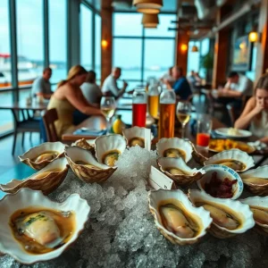 Fresh oysters served at a restaurant in Memphis