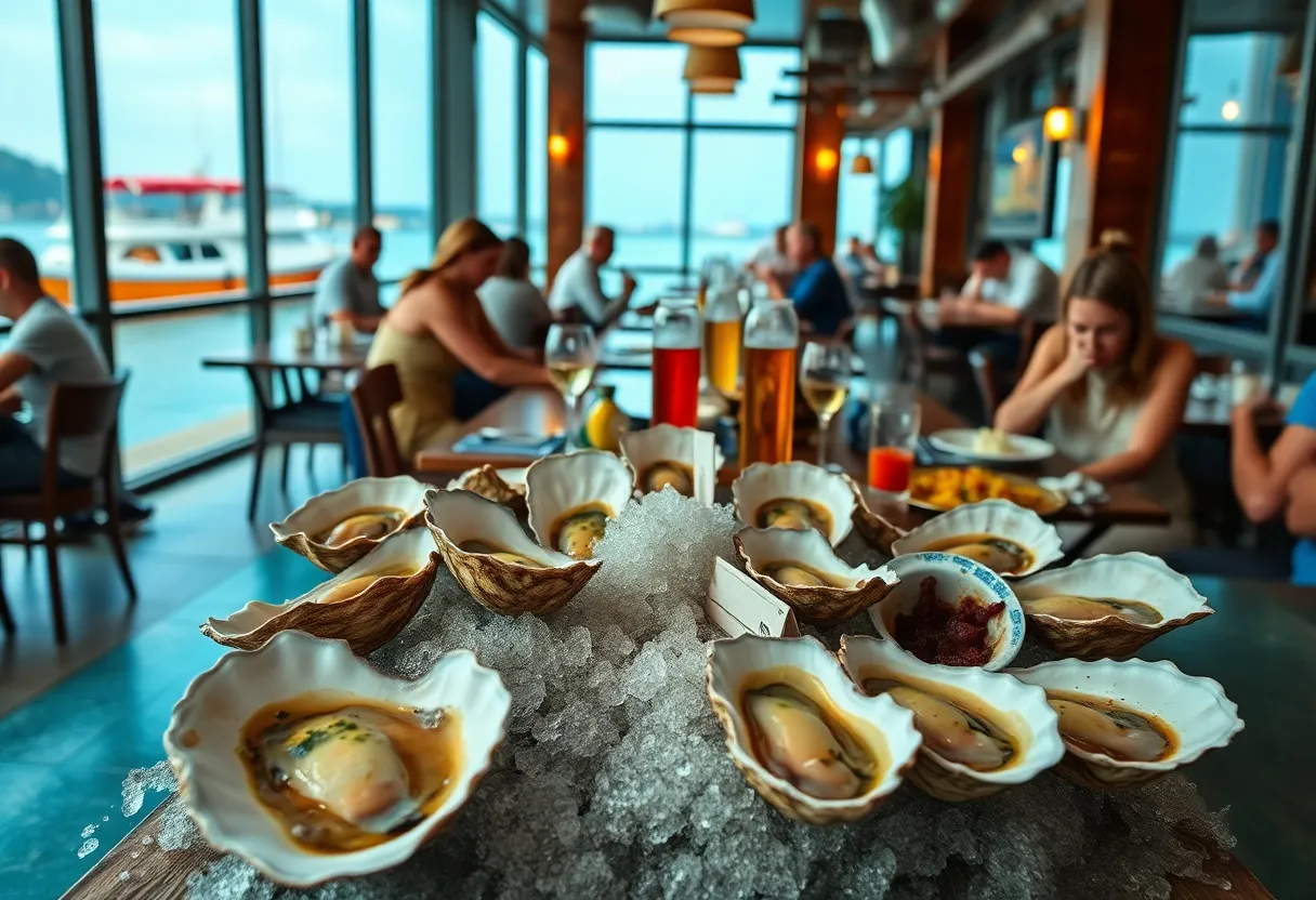 Fresh oysters served at a restaurant in Memphis
