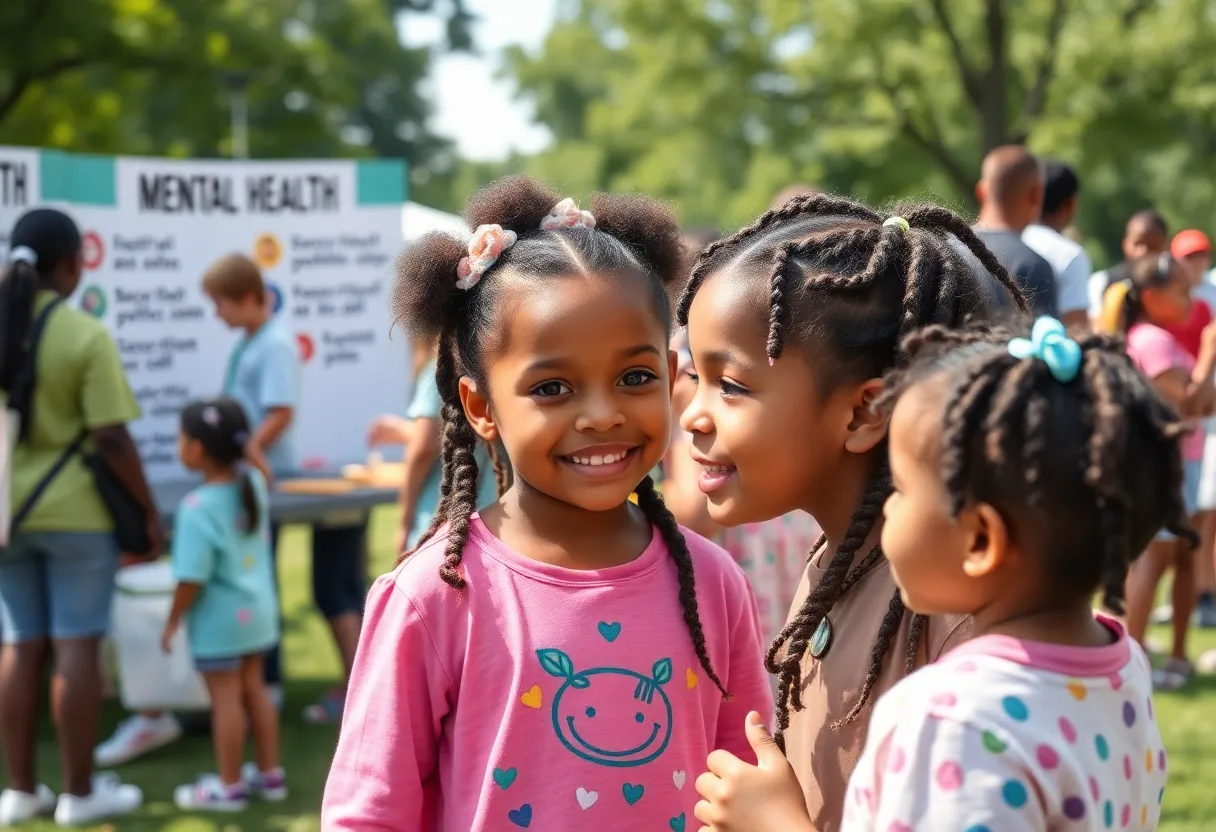 Children participating in outdoor activities at the Healthy Kids Clinic in Memphis.
