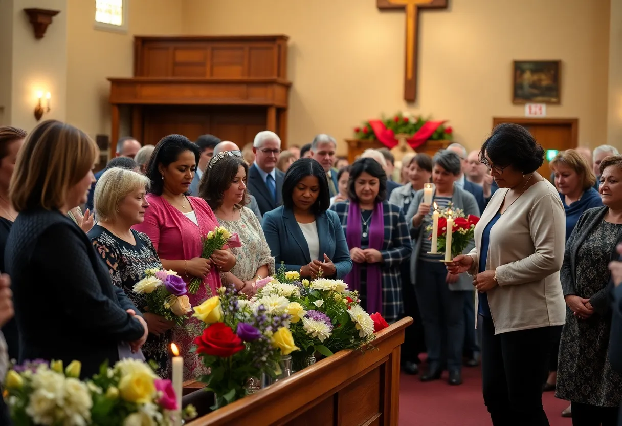 Community members gathered for a memorial service honoring Myron Lowery.