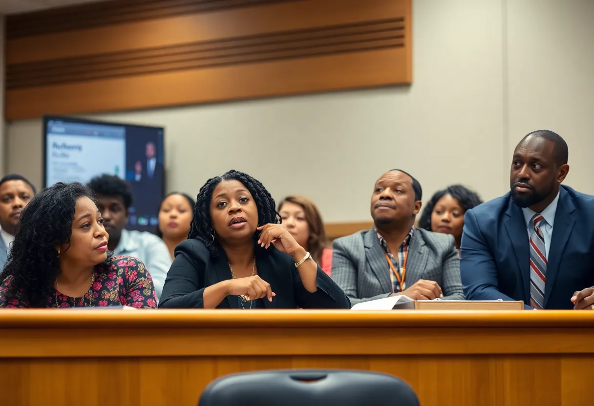Community gathering at Memphis City Council discussing school board elections
