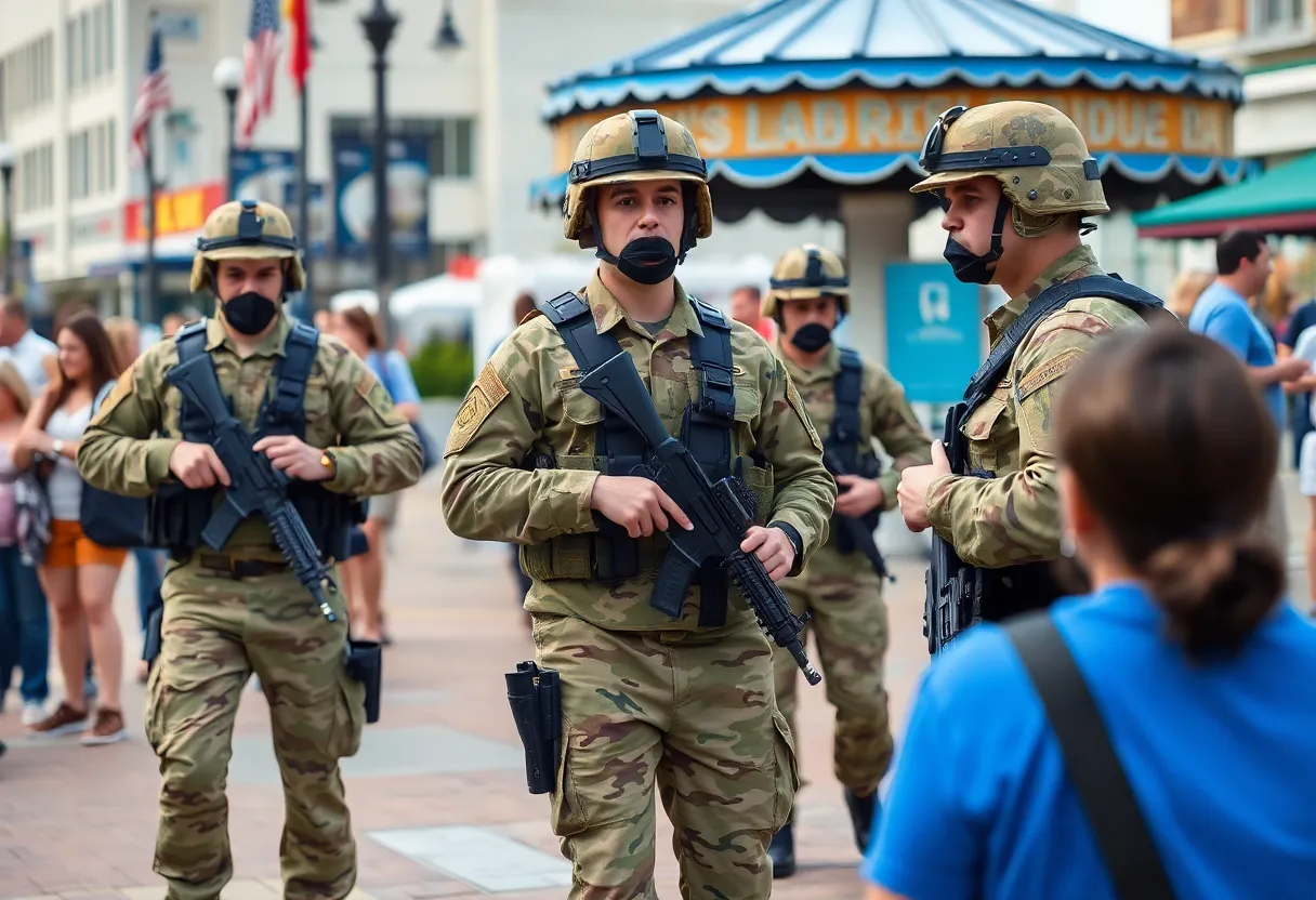 National Guard troops patrolling in Memphis