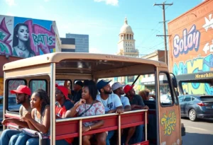 A tour bus in Memphis celebrating hip-hop culture