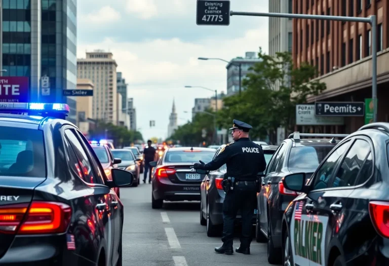 Police officers conducting traffic stops in Memphis.
