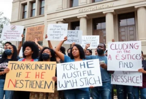 Community members protesting against the Memphis Safe Task Force