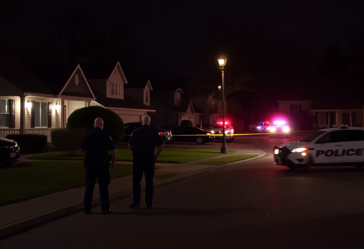 Police investigation at a shooting scene in Memphis