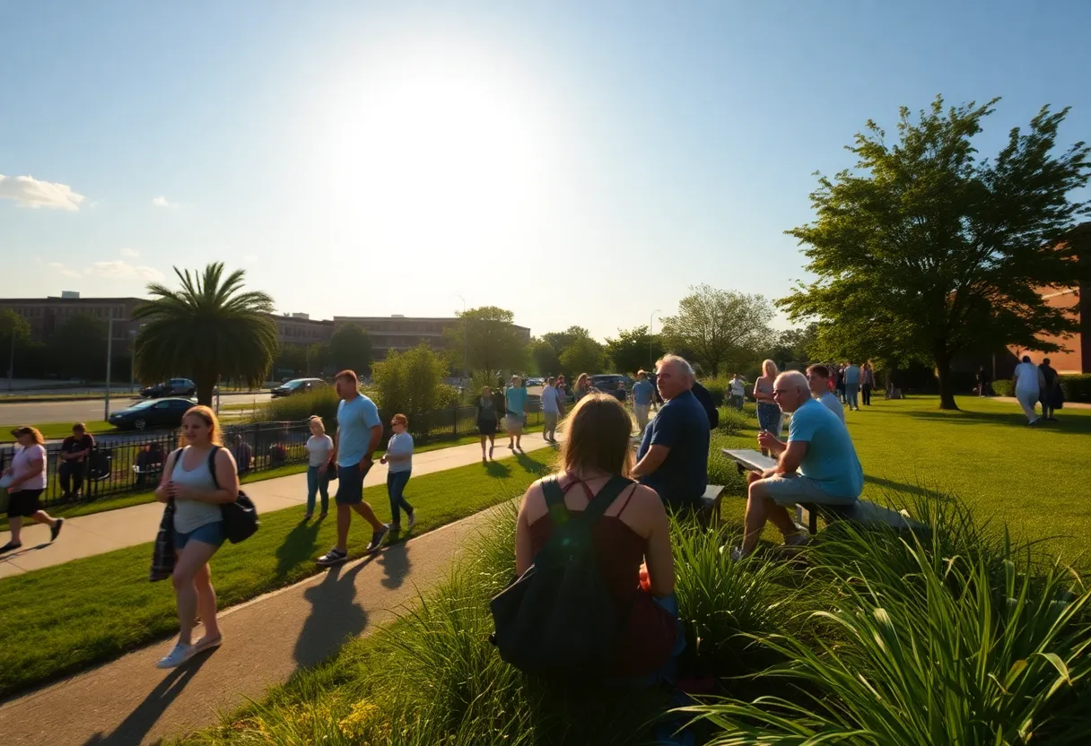 Clear blue skies and sunny weather in Memphis