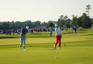 Mississippi State men's golf team competing on the course